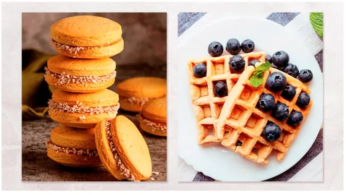 Alfajores y waffles sin gluten del curso